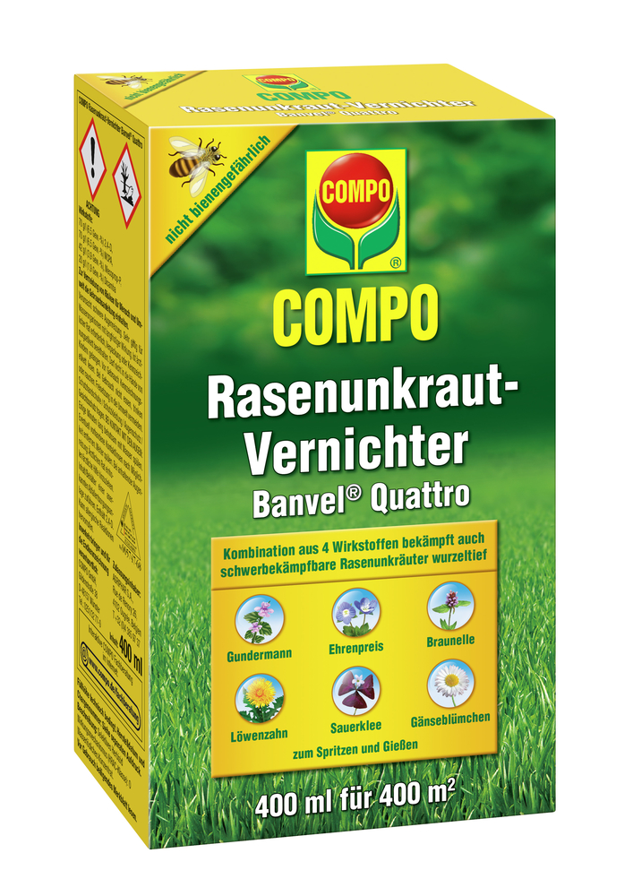 COMPO COMPO Rasenunkraut-Vernichter Q 400ml Compo EREG Banvel Quattro -B4-