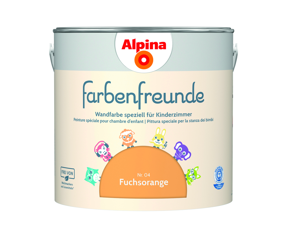 ALPINA FARBEN Wandfarbe Fuchsorange 2,5L Alpina Farbenfreunde