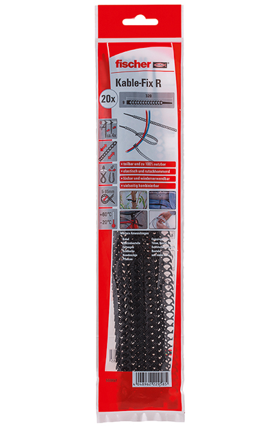 FISCHER Kabelbinder KabelFix schwarz B (20 Stück)