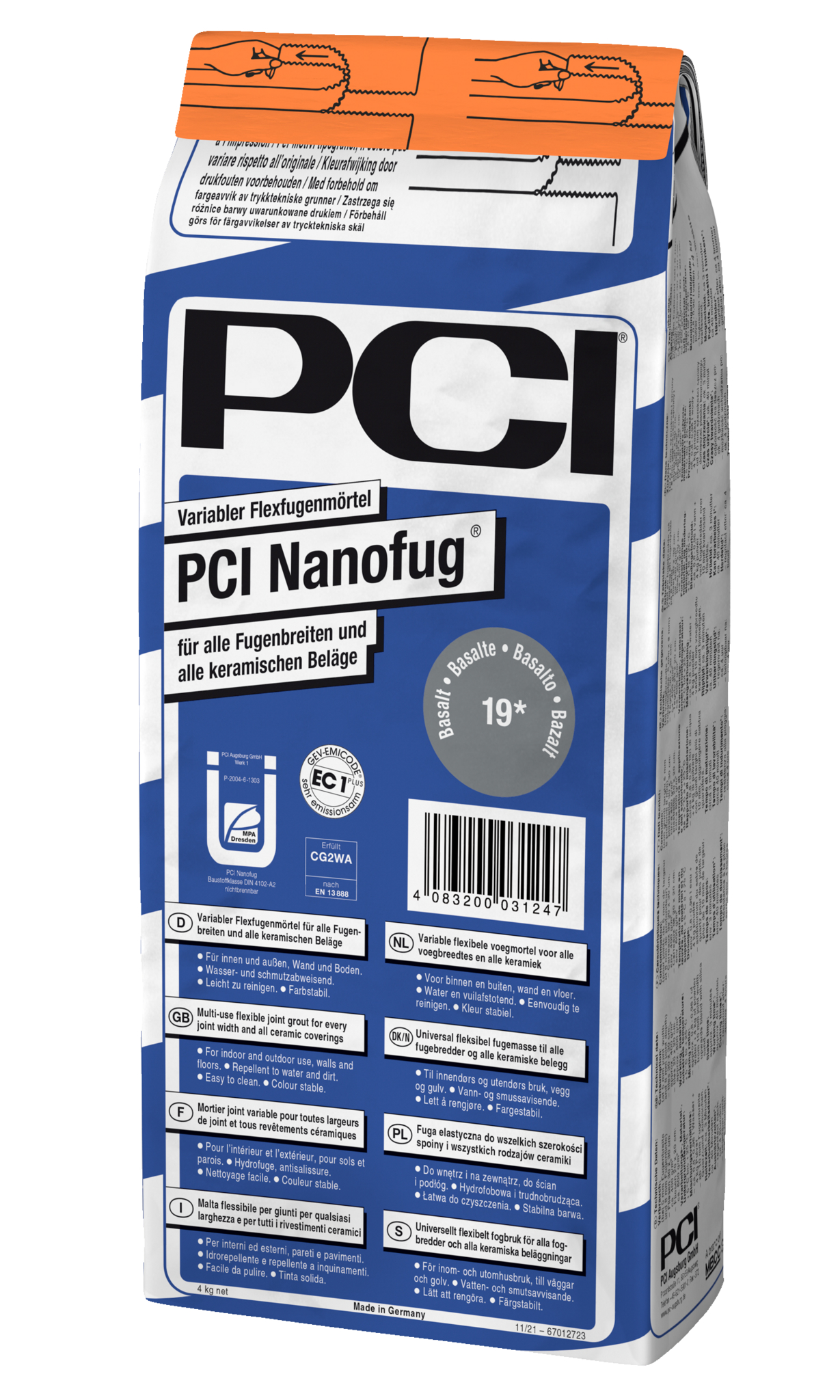 ZL OST PCI Nanofug lichtgrau Nr.23 4kg Variabler Flexfugenmörtel