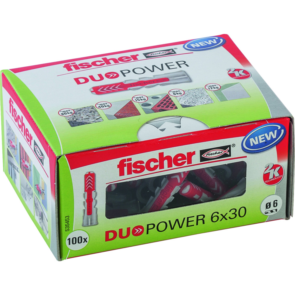 FISCHER Universaldübel Duopower 6x30 LD (100 Stück)