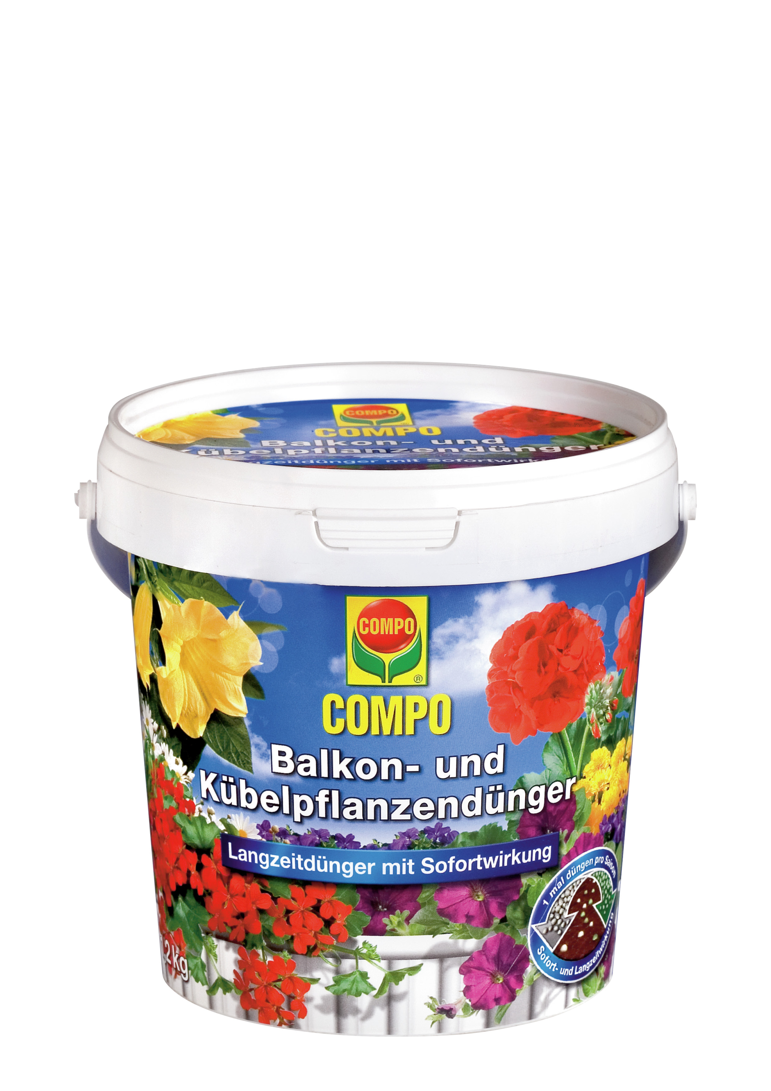 COMPO COMPO 2-Phasen Dünger Balk.+Kübel 1,2kg Compo EREG