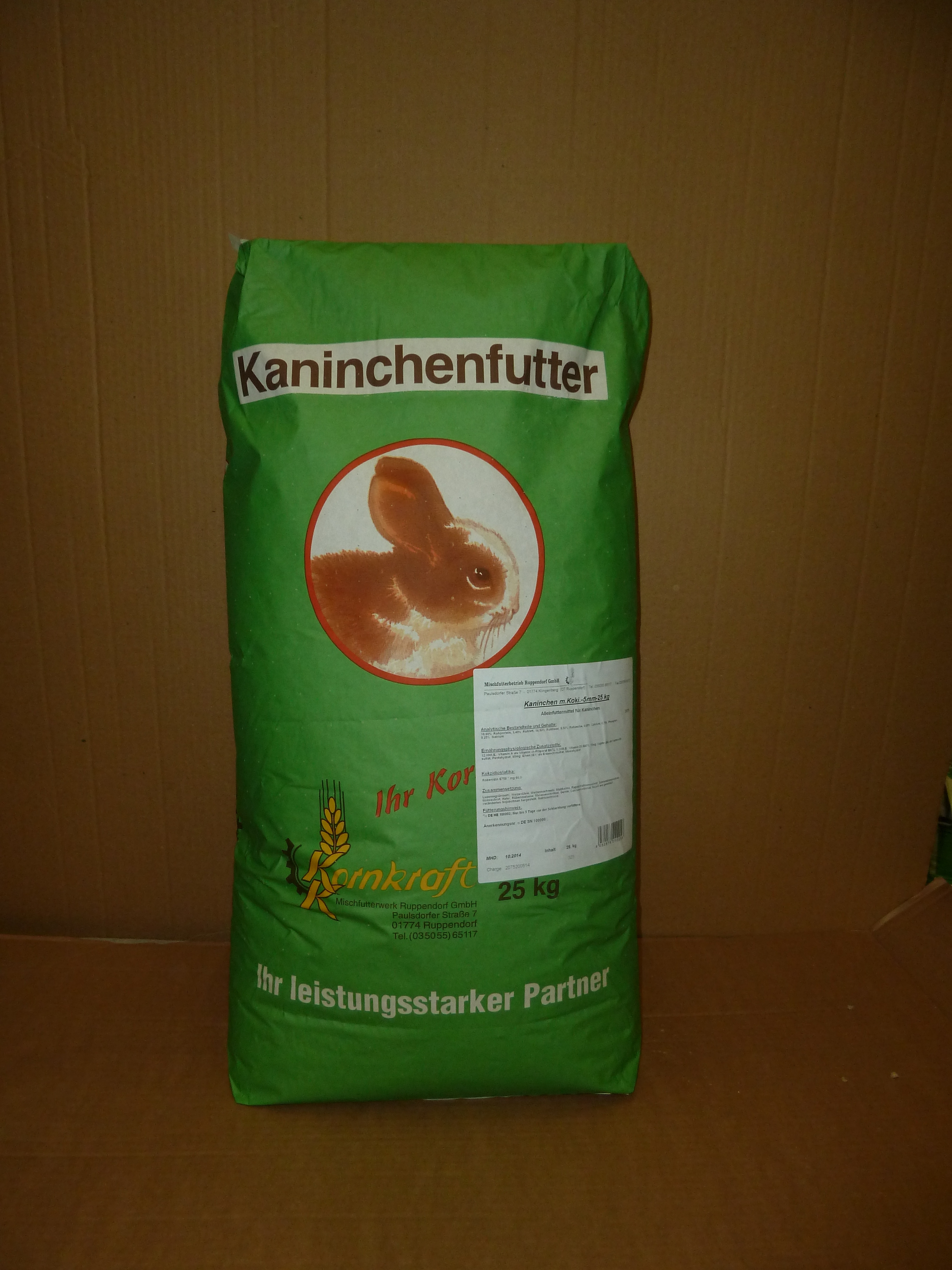 MISCHFUTTER RUPPENDORF Kaninchen o. Koki 5mm 12,5kg 