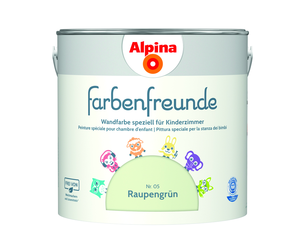 ALPINA FARBEN Wandfarbe Raupengrün 2,5L Alpina Farbenfreunde