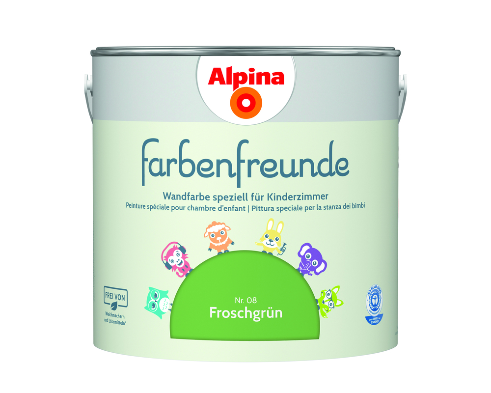 ALPINA FARBEN Wandfarbe Froschgrün 2,5L Alpina Farbenfreunde