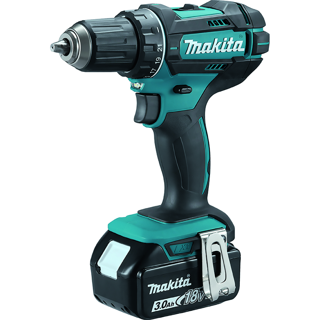 MAKITA Akku-Bohrschrauber 18V DDF482RFJ 3,0 Ah + 2 Akkus Ladegerät im MAKPAC