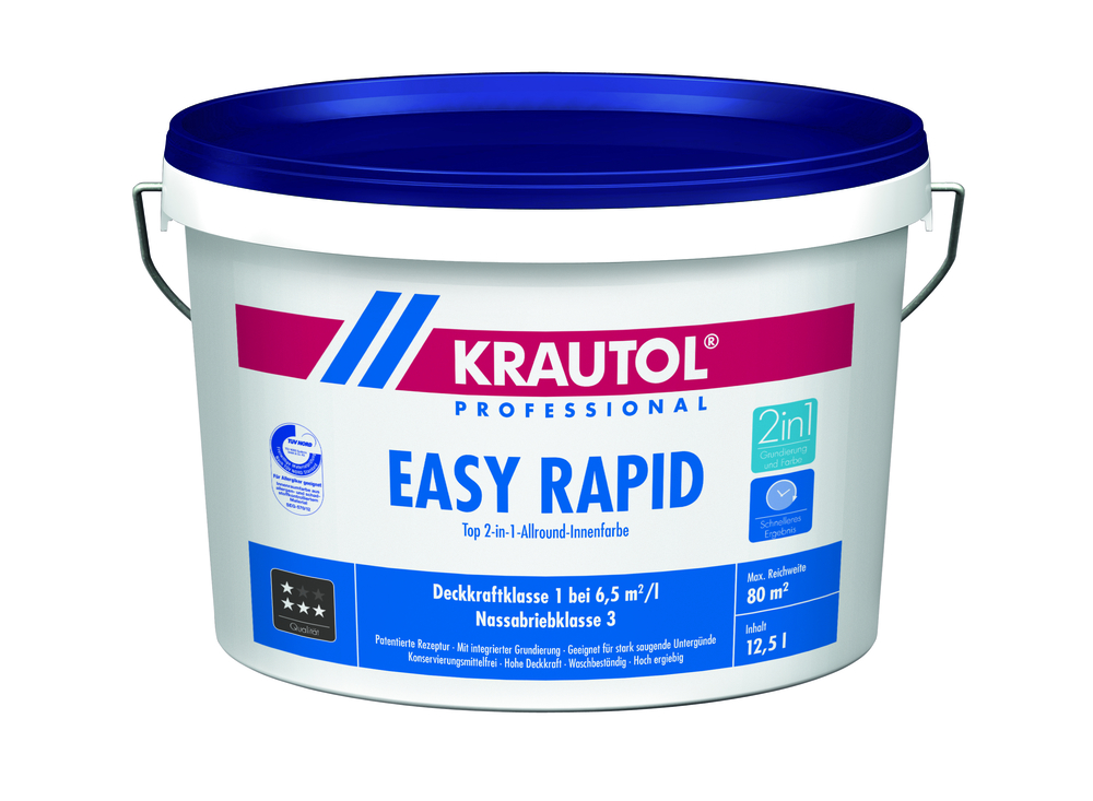 KRAUTOL Wandfarbe Easy Rapid Basis 3 4,7l für Mischmaschine, zzgl. Tönzuschlag