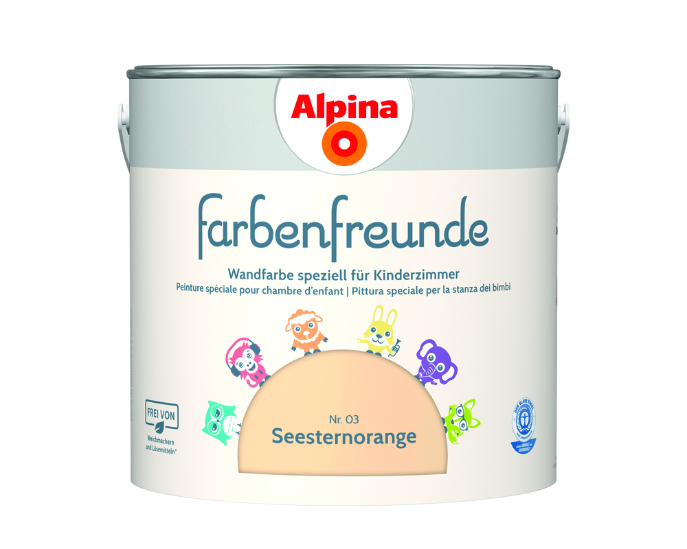 ALPINA FARBEN Wandfarbe Seesternorange 2,5L Alpina Farbenfreunde