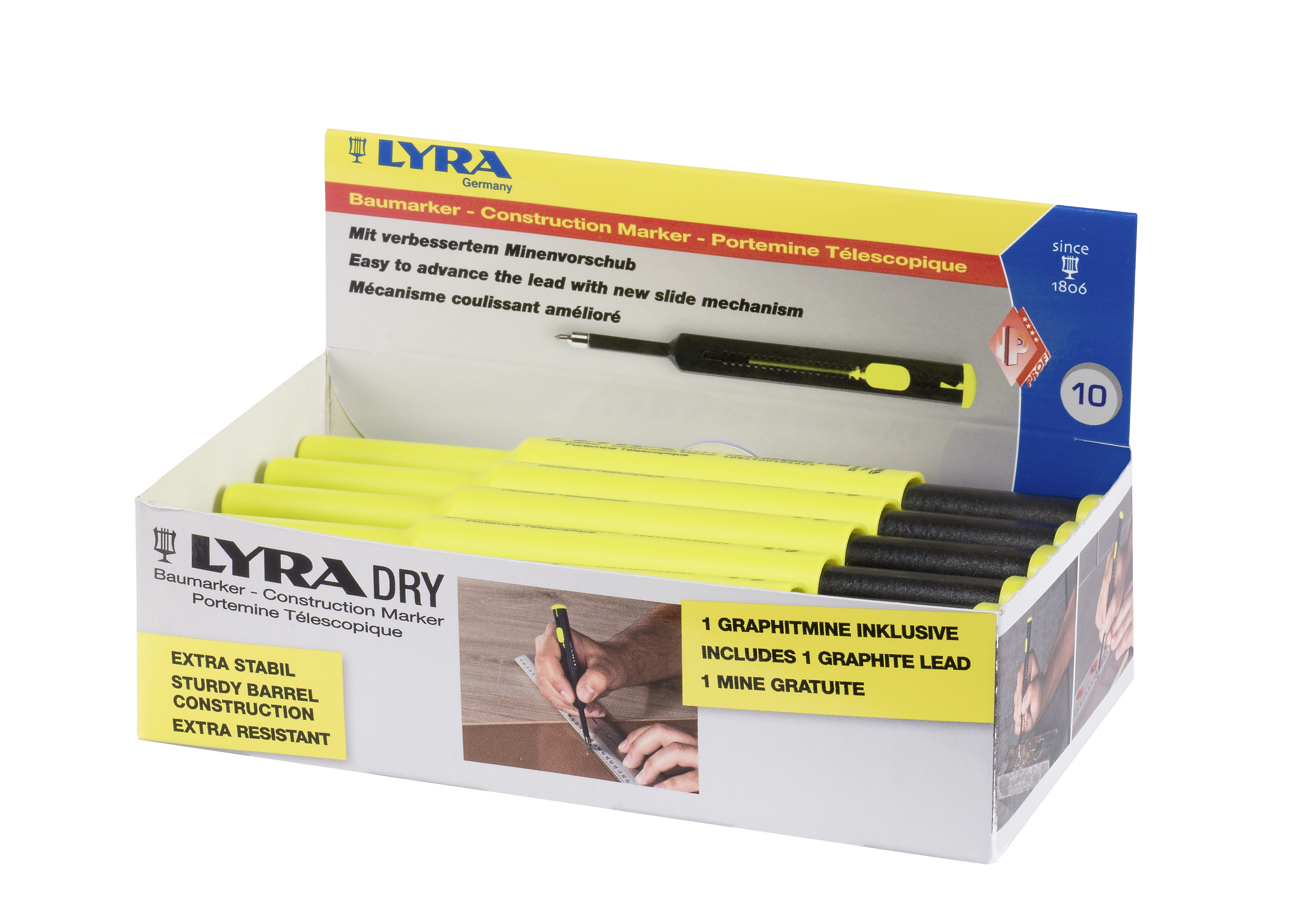 TRIUSO Baumarker Lyra-Dry Graphit 2B Spezialcl. Köcherschoner