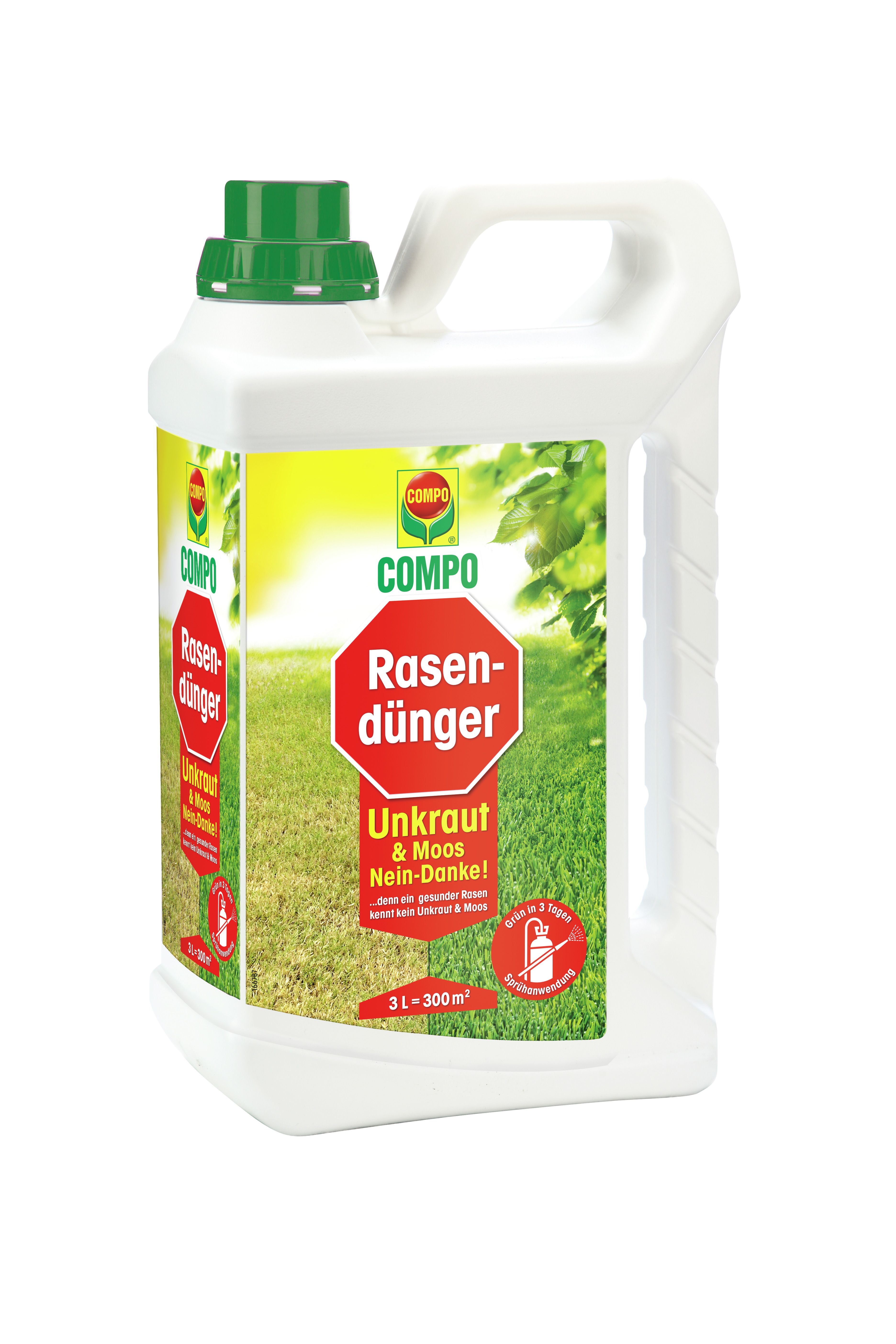 COMPO RD Unkraut+Moos Nein danke! 3l COMPO COMPO RD Unkraut+Moos Nein danke! 3l Compo EREG flüssiger Rasendünger