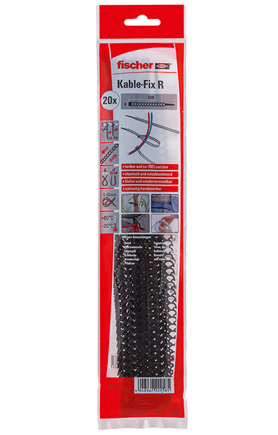 FISCHER Kabelbinder KabelFix transparent B (20 Stück)