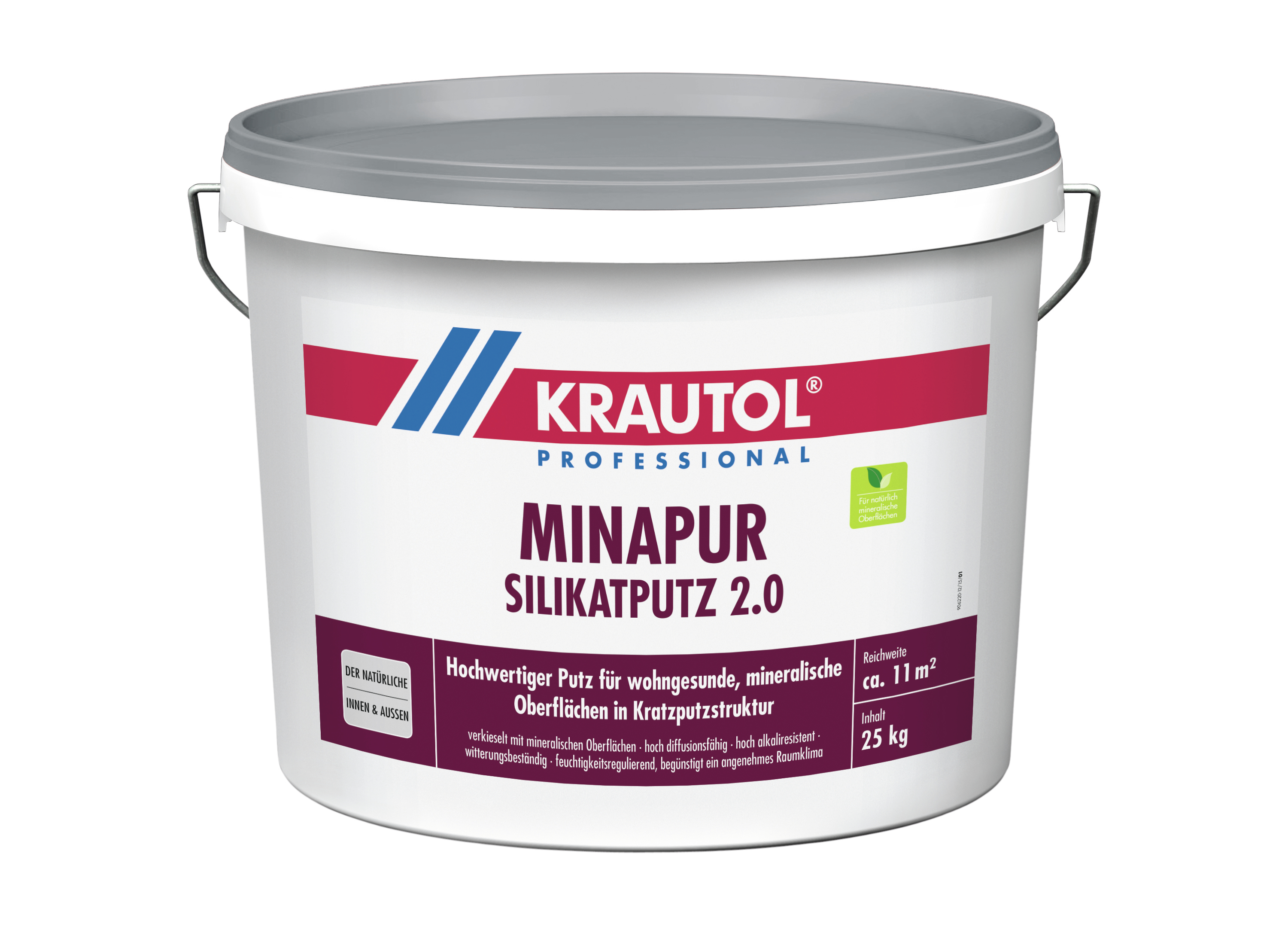 KRAUTOL Silikatputz Minapur K 2.0 weiß 25kg für Mischmaschine, zzgl. Tönzuschlag