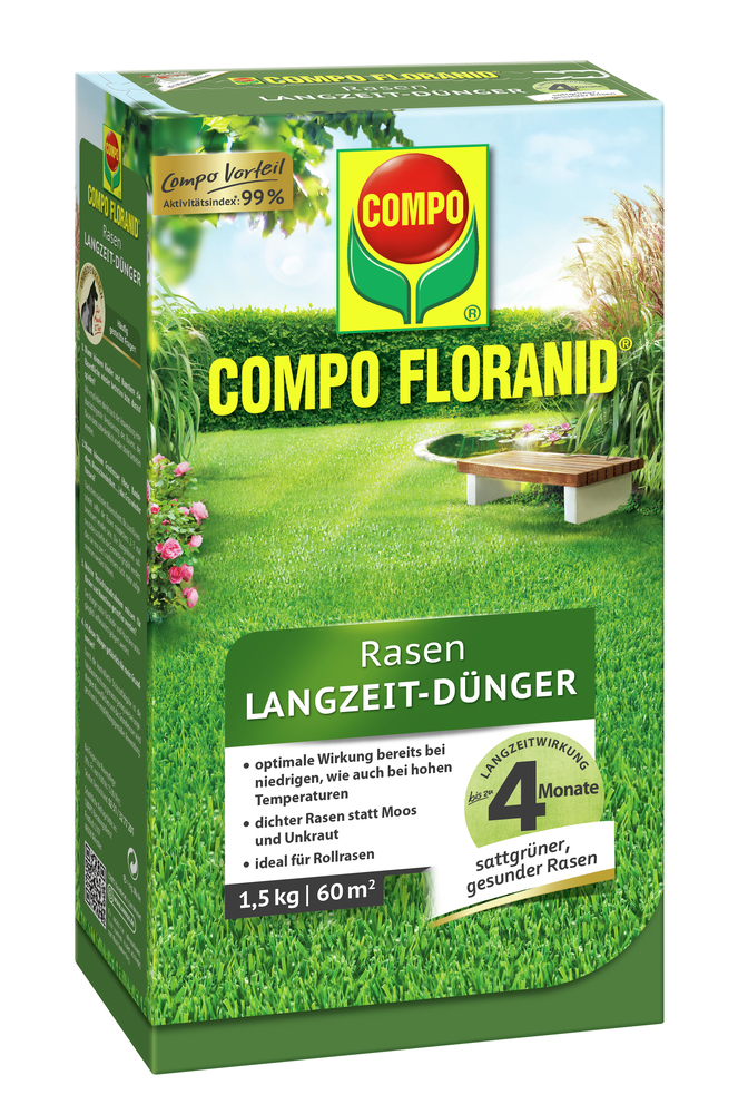COMPO COMPO Floranid Rasen LZD 60qm 1,5kg Compo EREG 4 Monate Langzeitwir.